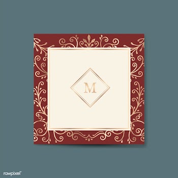 Initialed gold frame background | Free stock vector - 553256