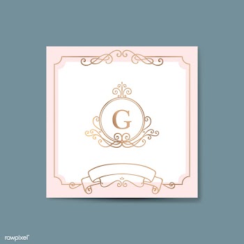 Initialed gold frame background | Free stock vector - 553258