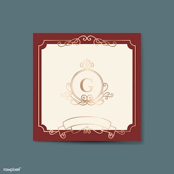 Initialed gold frame background | Free stock vector - 553259