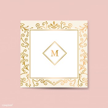 Initialed gold frame background | Free stock vector - 553284