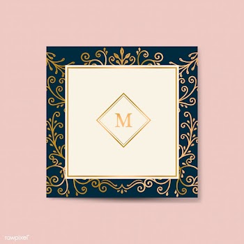 Initialed gold frame background | Free stock vector - 553295