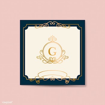 Initialed gold frame background | Free stock vector - 553302