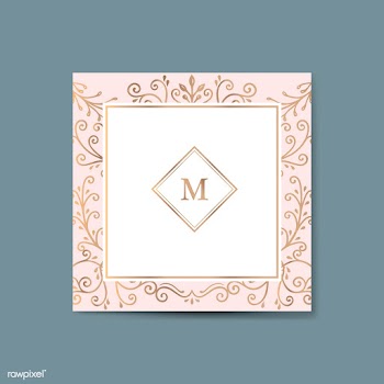 Initialed gold frame background | Free stock vector - 553311