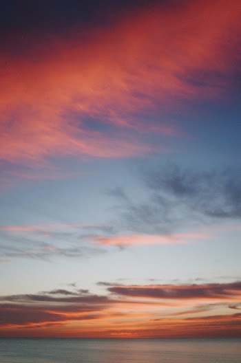 Initially we were disappointed to see clouds covering the sunset, but it ended up being the most stunning part of our trip.