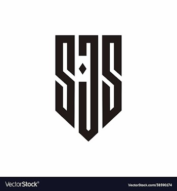 initials monogram sjs letter shield logo design