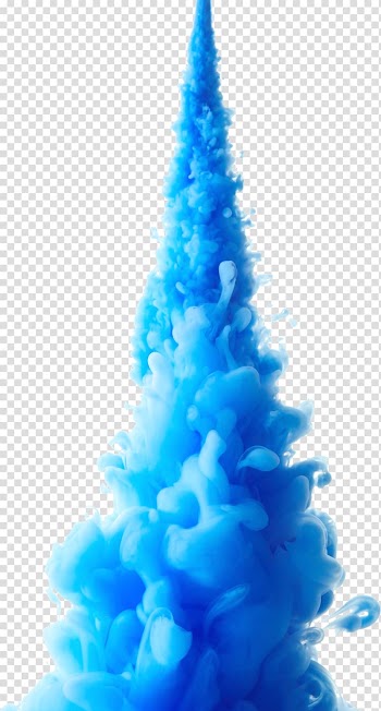 Ink Blue Watercolor painting, Blue water-color ink, blue smoke illustration transparent background PNG clipart
