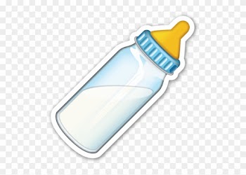 Ink Bottle And Quill Clipart - Baby Bottle Emoji Png
