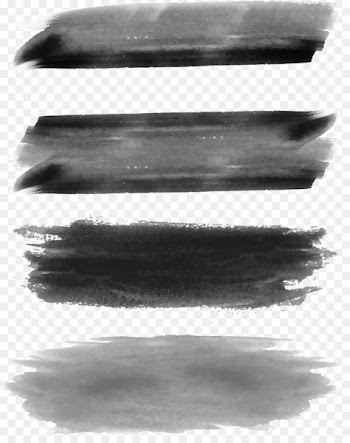 Ink brush Black and white Paintbrush Watercolor painting - Dark gray brush brush 