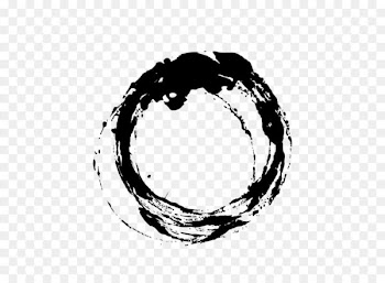 Ink brush Circle - Chinese wind black irregular circle 