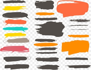 Ink brush Paint Color - Color paint brush marks 
