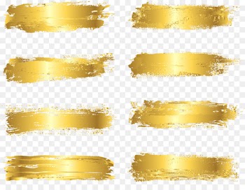 Ink brush - Vector painted gold foil 