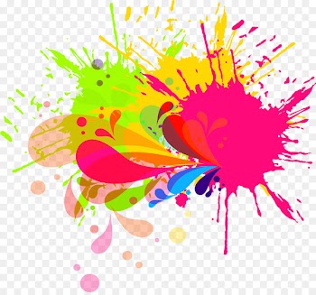 Ink brush Watercolor painting - Paint splash 