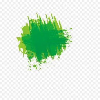 Ink Graffiti Color - Green abstract painting 