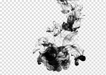 Ink u5927u5b78 Drop, Black and white ink mist transparent background PNG clipart