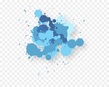Ink wash painting Adobe Illustrator - Abstract blue water stains 