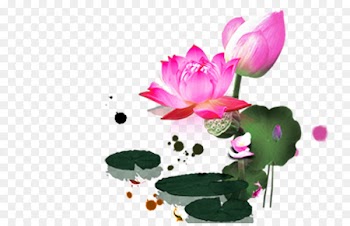 Ink wash painting Chinese painting Poster - Lotus 