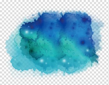 Ink wash painting Watercolor painting Blue Teal Illustration, Green watercolour, blue and teal smoke illustration transparent background PNG clipart