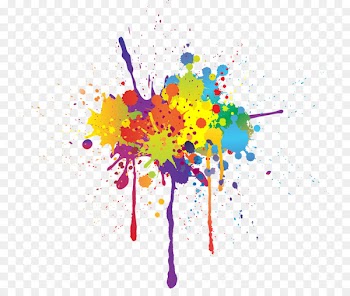 Ink Watercolor painting - color splash 