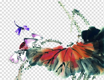 Ink Watercolor painting Illustration, Watercolor lotus material transparent background PNG clipart