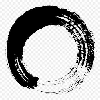 Ink Watercolor painting - Ink Ink Chinese style circle 