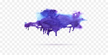 Ink Watercolor painting - Purple watercolor 