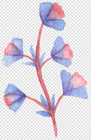 Inkstick Watercolor painting Flower, Plant flowers hand-painted fairy Ink transparent background PNG clipart