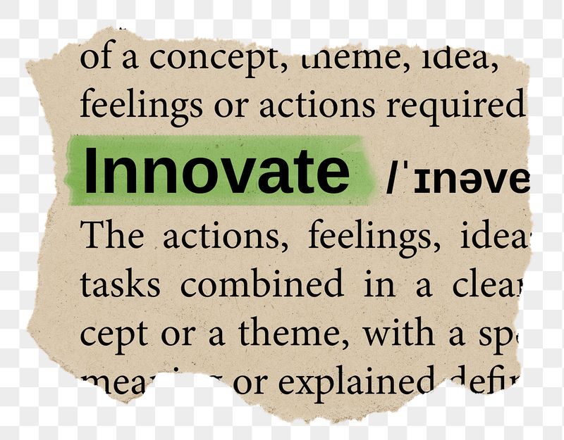 Innovate png word sticker, torn | Free PNG - rawpixel