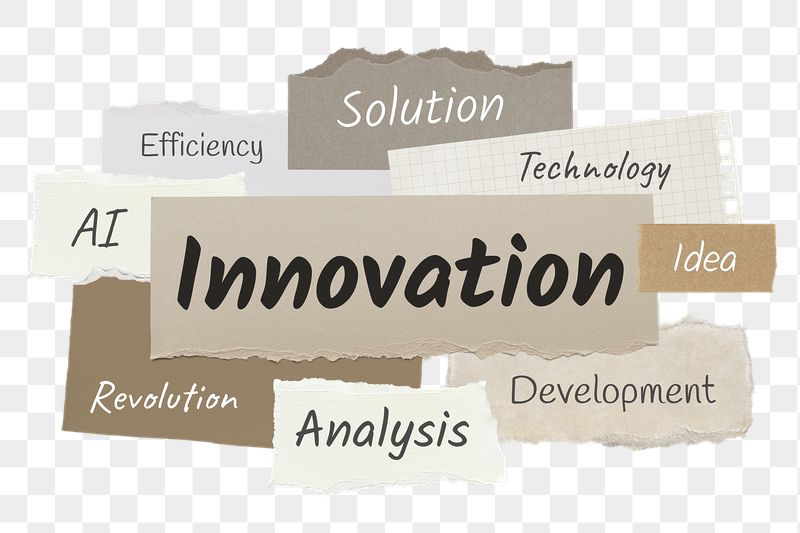 Innovation png word sticker typography, | Free PNG - rawpixel