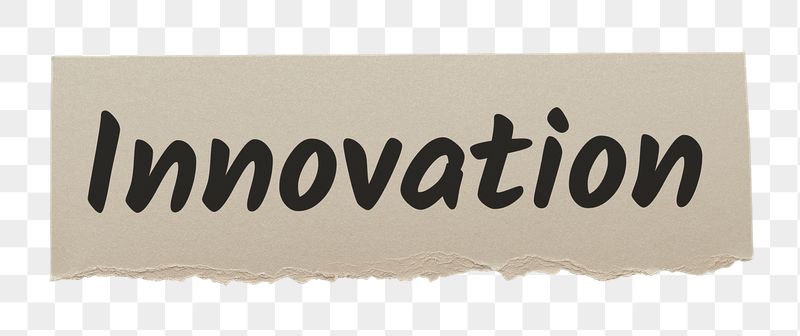 Innovation png word sticker typography, | Free PNG - rawpixel