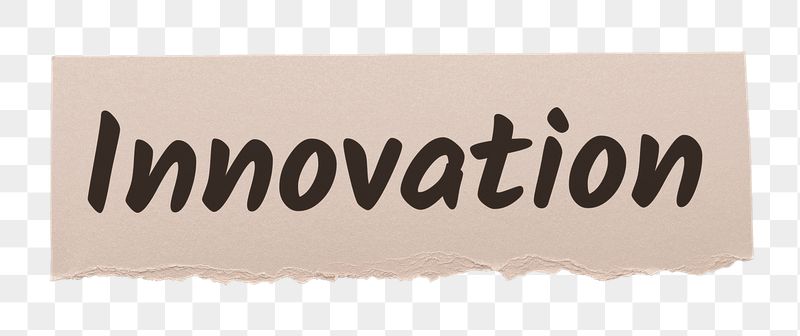 Innovation png word sticker typography, | Free PNG - rawpixel