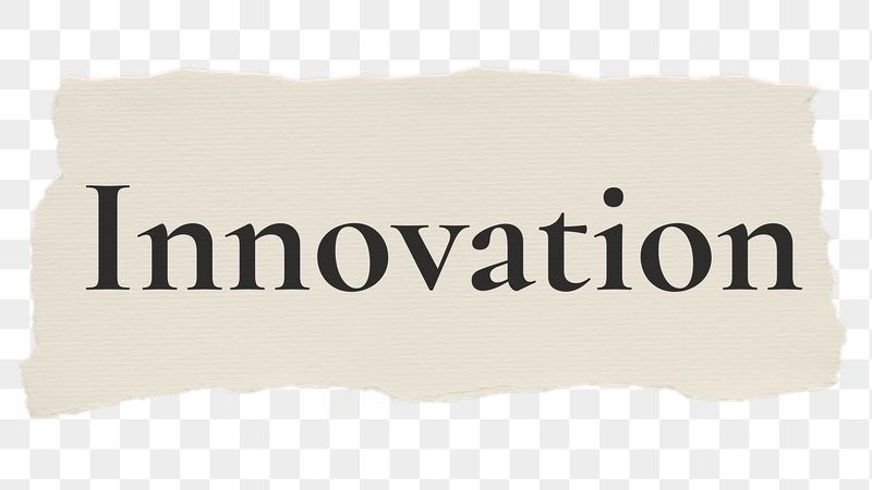 Innovation png word sticker typography, | Free PNG - rawpixel