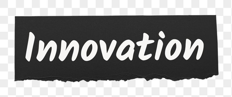 Innovation png word sticker typography, | Free PNG - rawpixel