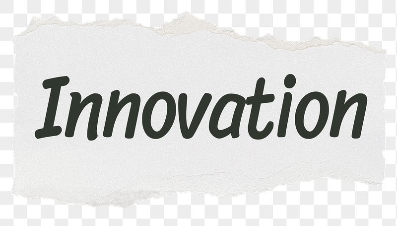 Innovation png word sticker typography, | Free PNG - rawpixel