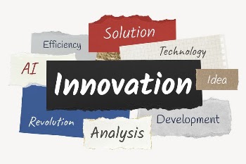 Innovation word, colorful ripped paper | Free PSD - rawpixel