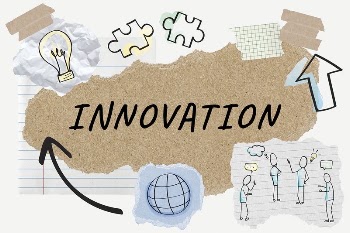 Innovation word typography, business doodle, | Free PSD - rawpixel