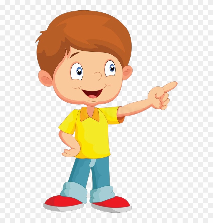Input Your Dob Here - Boy Pointing Cartoon