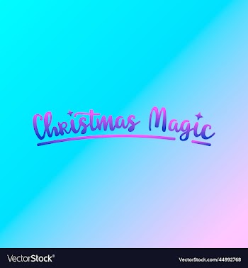 inscription freehand christmas magic