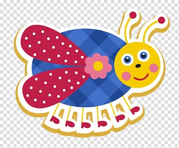 Insect Bee Euclidean , Colorful cute card is hard working bee transparent background PNG clipart