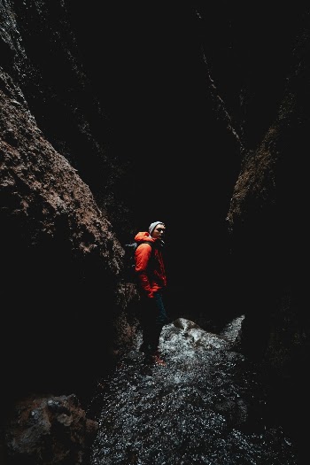 Inside a Gorge in Iceland