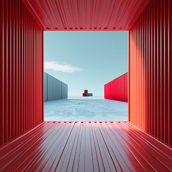 Inside the Red Shipping Container: A Minimalist Perspective