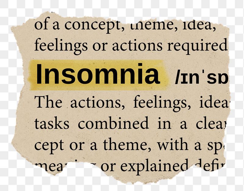 Insomnia png word sticker, torn | Free PNG - rawpixel