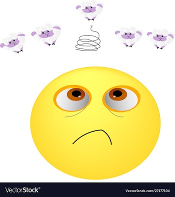 Insomnia smiley counts white lambs vector image