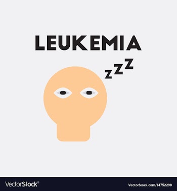 Insomnia various symptoms of leukemia vector image