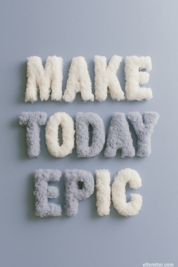 Inspiration Motivational Text on Blue Background