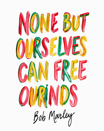 Inspirational Hand-Painted Brush Lettering by Bob Marley