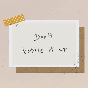 Inspirational quote don't bottle it up on instant photo frame