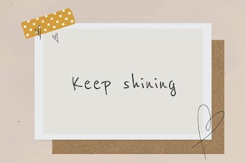 Inspirational quote keep shining on instant photo frame