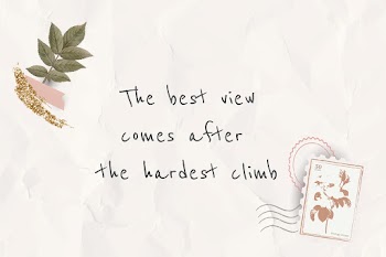 Inspirational quote the best view comes after the hardest climb