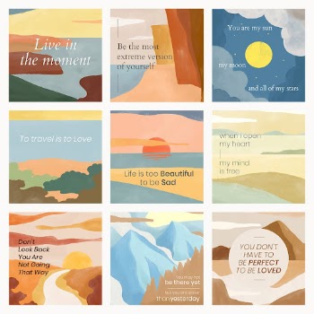 Inspirational quotes social media post | Free Vector Template - rawpixel