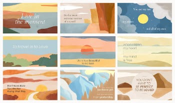 Inspirational quotes watercolor desktop wallpaper | Free PSD Template - rawpixel
